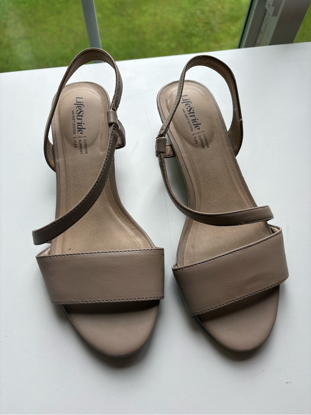 Life Stride Tan Slingback Sandals - Comfortable Women's Dress Sandals